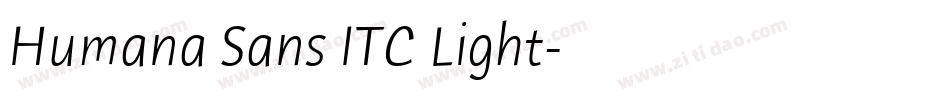 Humana Sans ITC Light字体转换